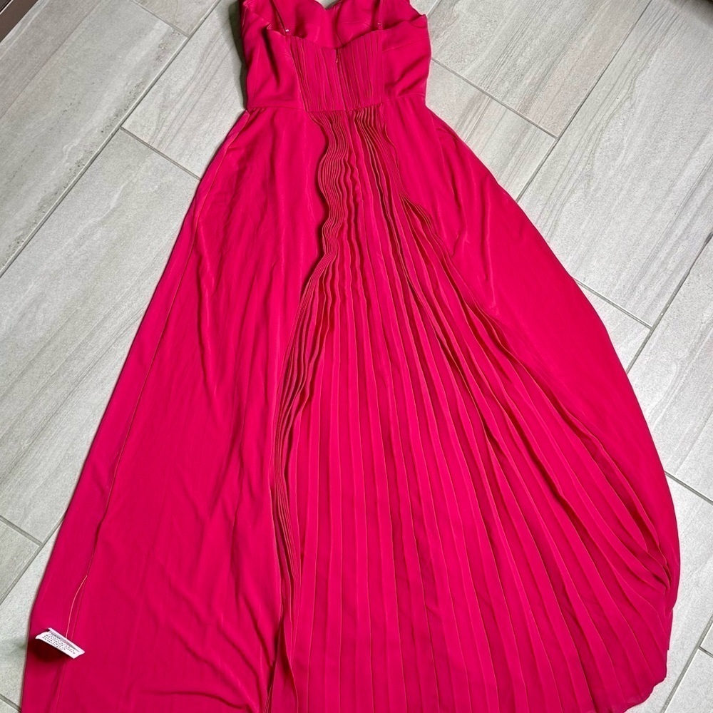Elegant Pink - Cherry Red Evening Gown - Picture 5 of 10